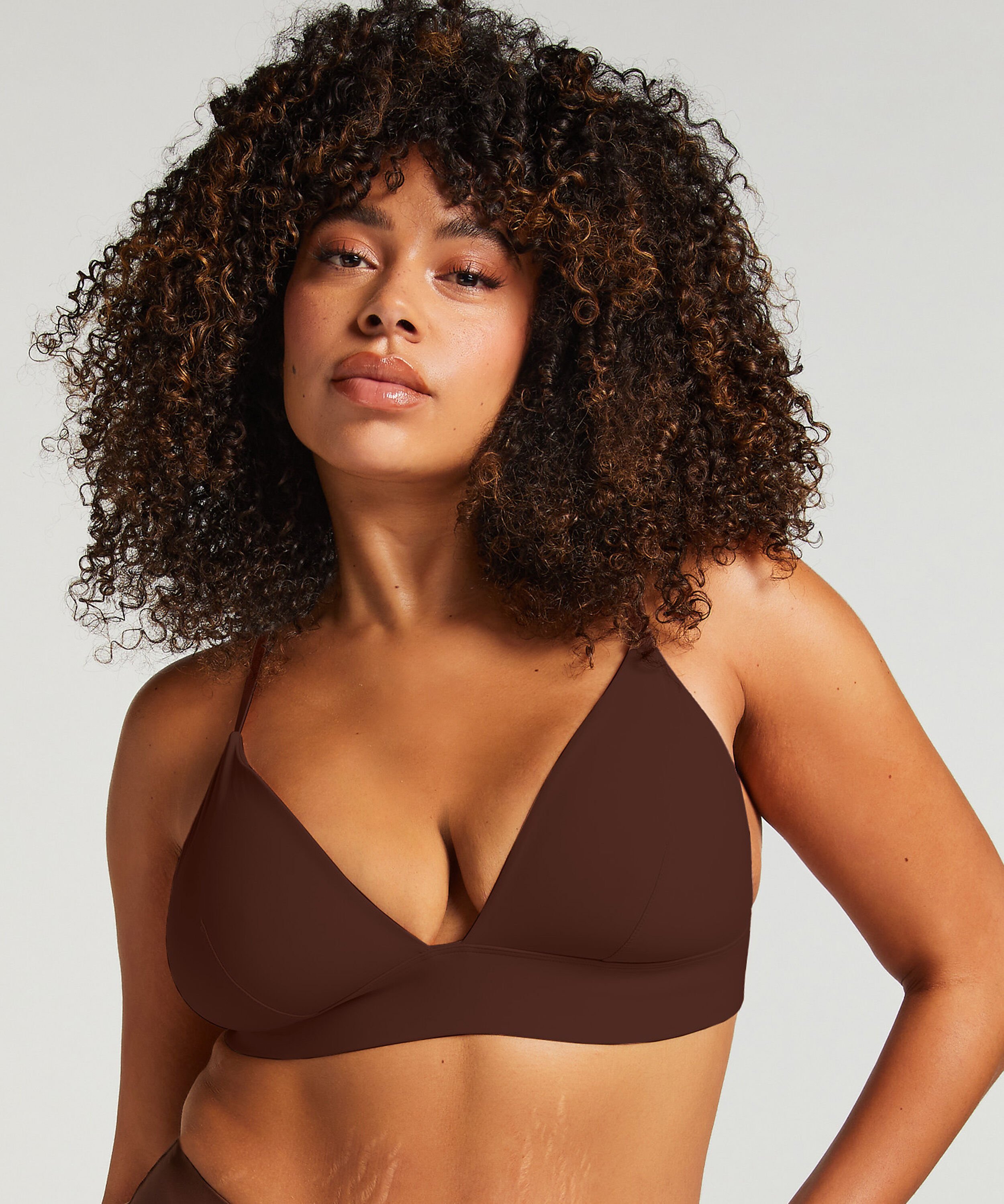 Smooth Triangle Bralette, Brun