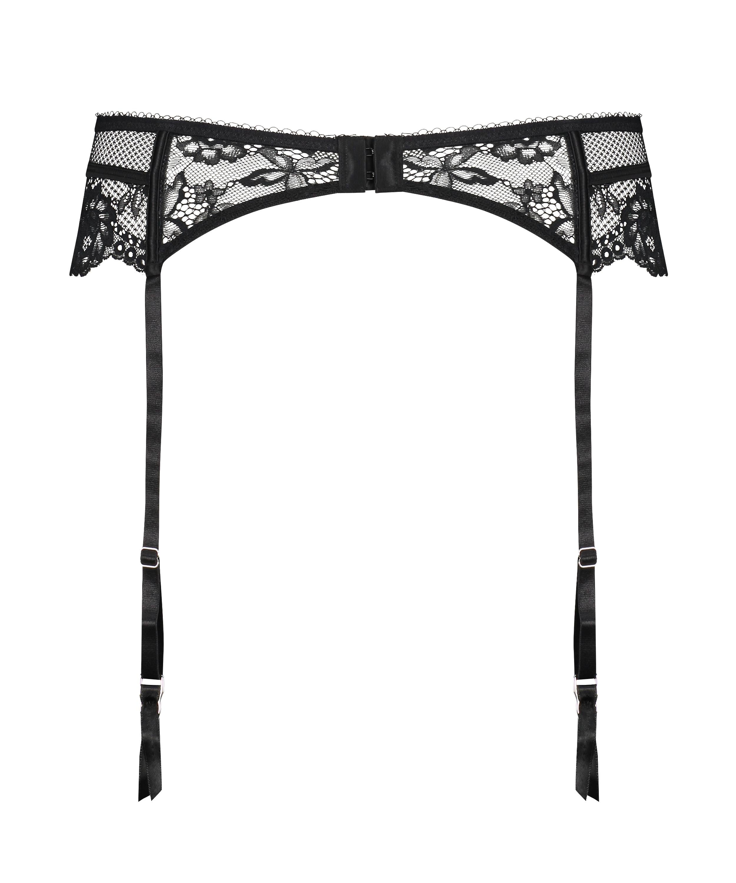 Anna strømpeholdere, Sort, main