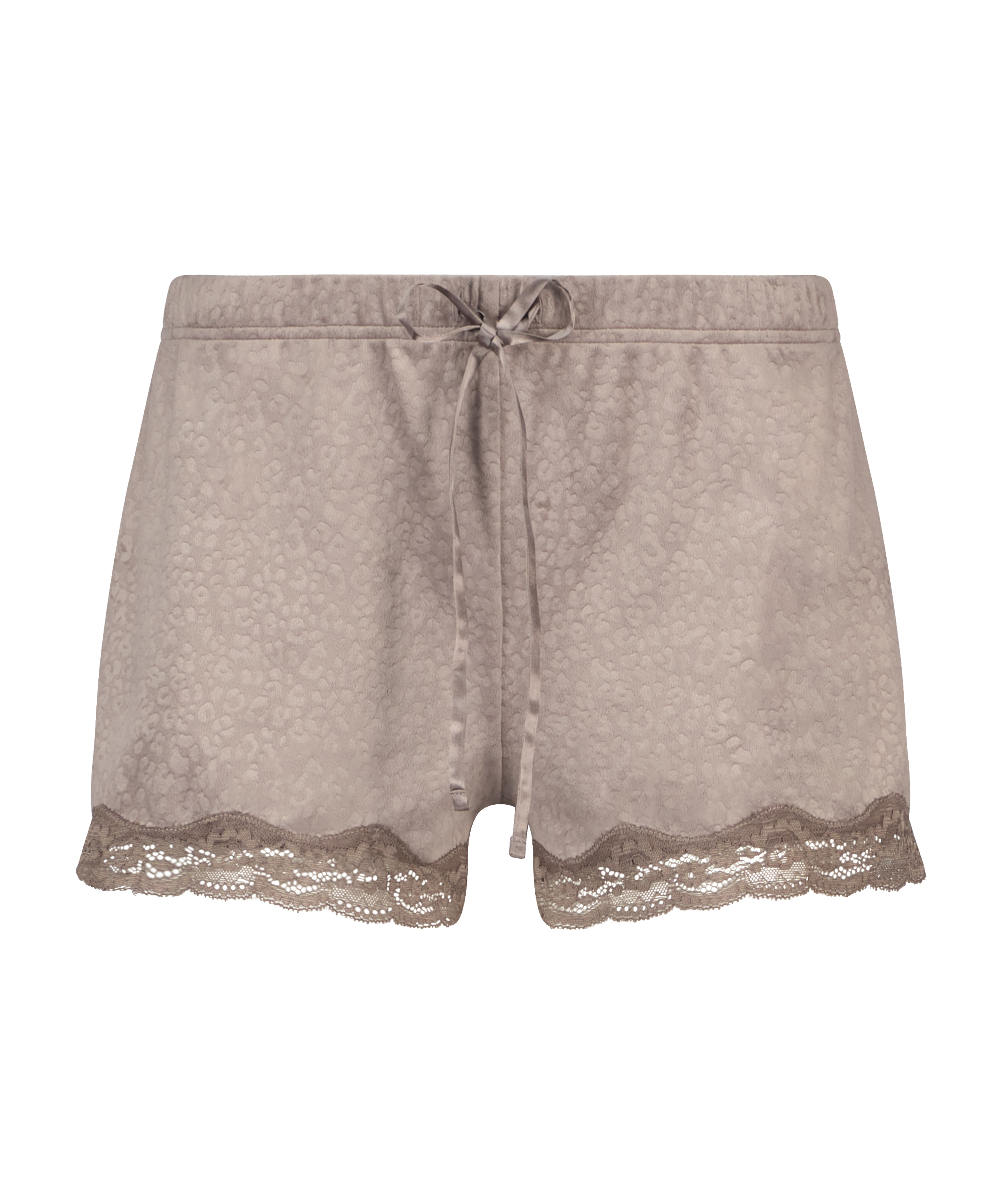 Velours Lace shorts, Brown, main