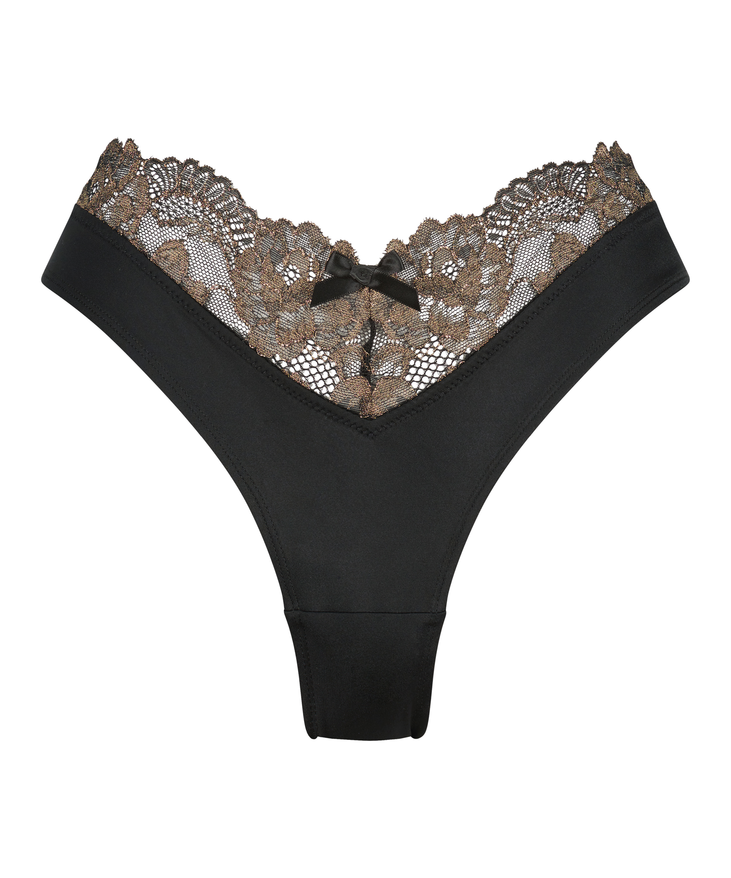 Brasilianske trusser med h&oslash;j udsk&aelig;ring Lexi, sort, main