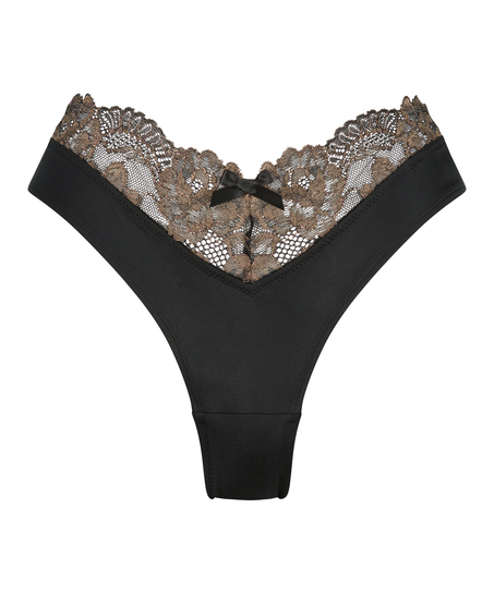 Brasilianske trusser med h&oslash;j udsk&aelig;ring Lexi, sort