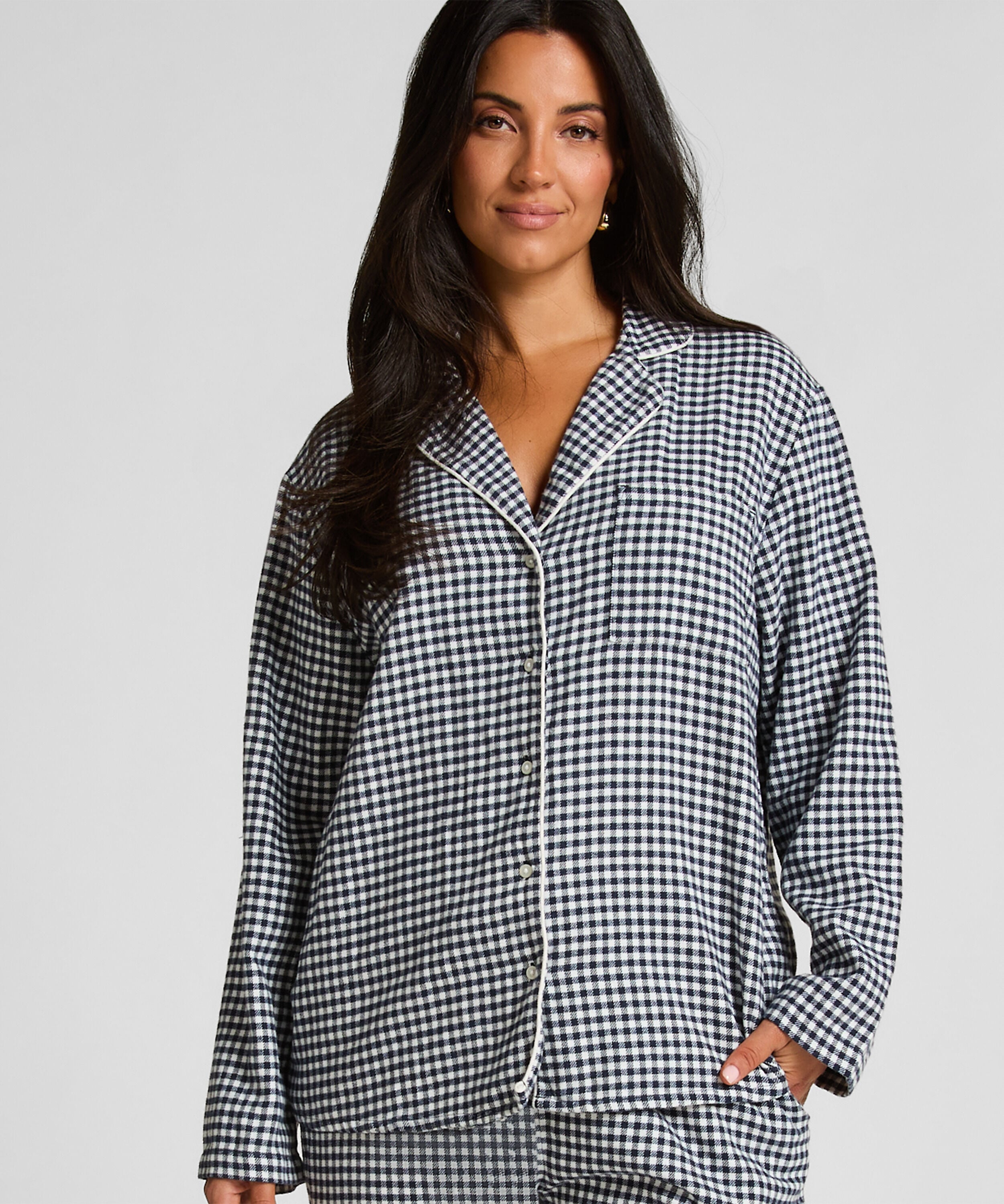 Pyjamastop Flonel Essentials, Blå