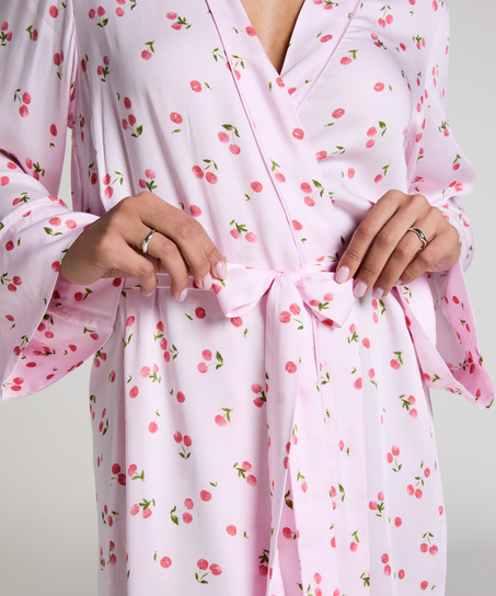 Satin kimono, Lyserød