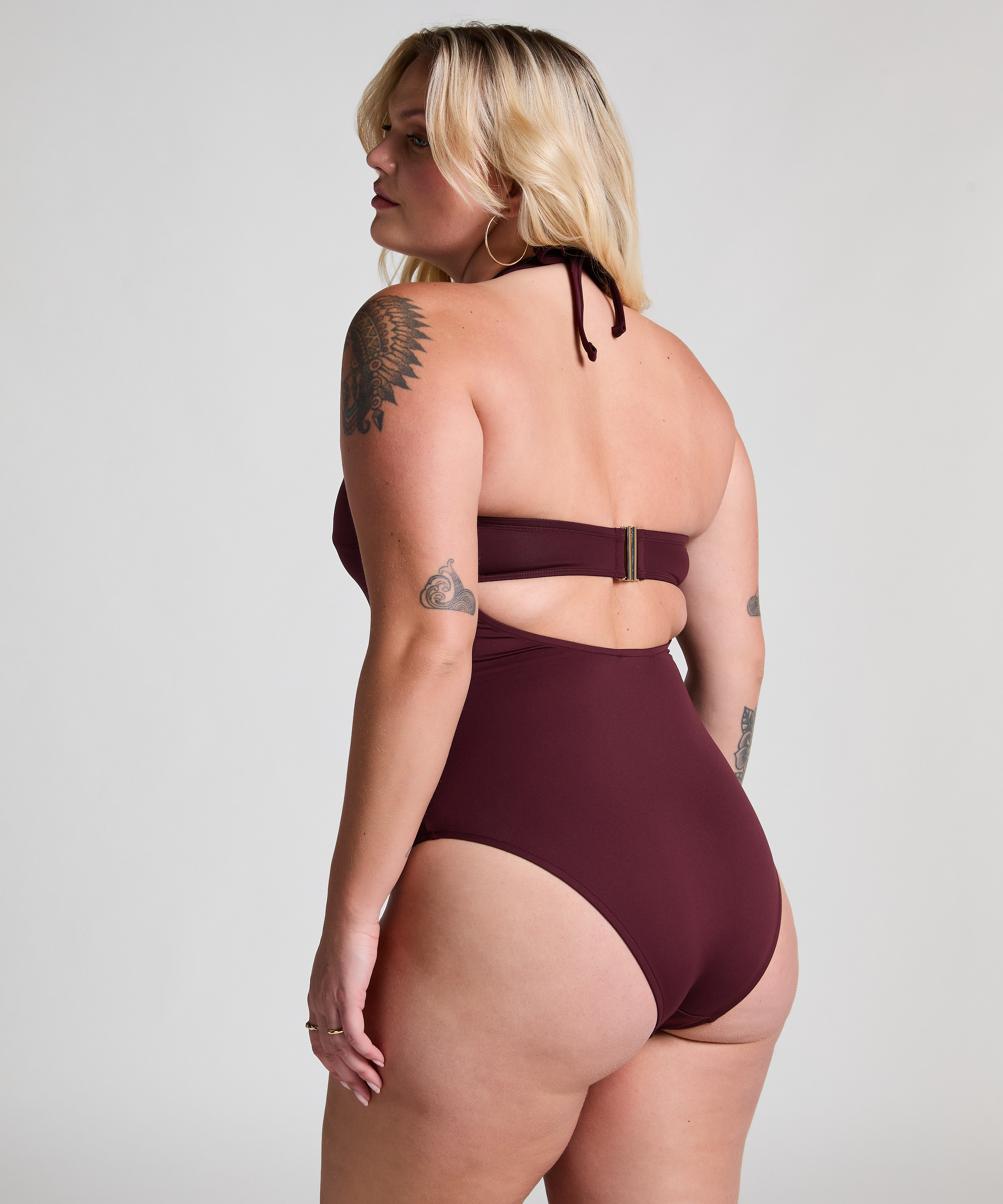 Neopren Bandeau badedragt, Lilla, main