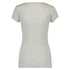 Pyjamastop korte ærmer rib, Grå