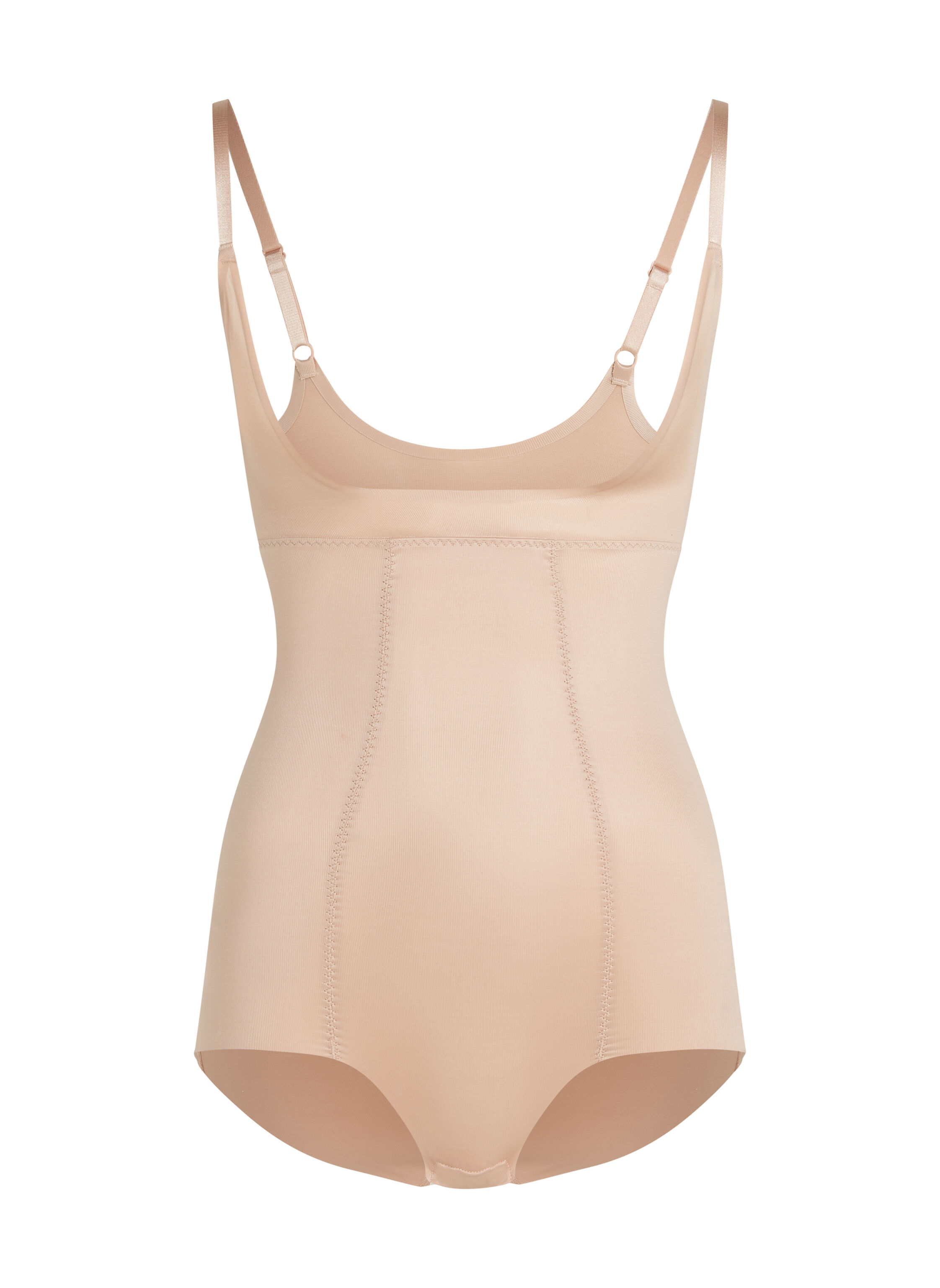 Opstrammende body i scuba-stof, Beige