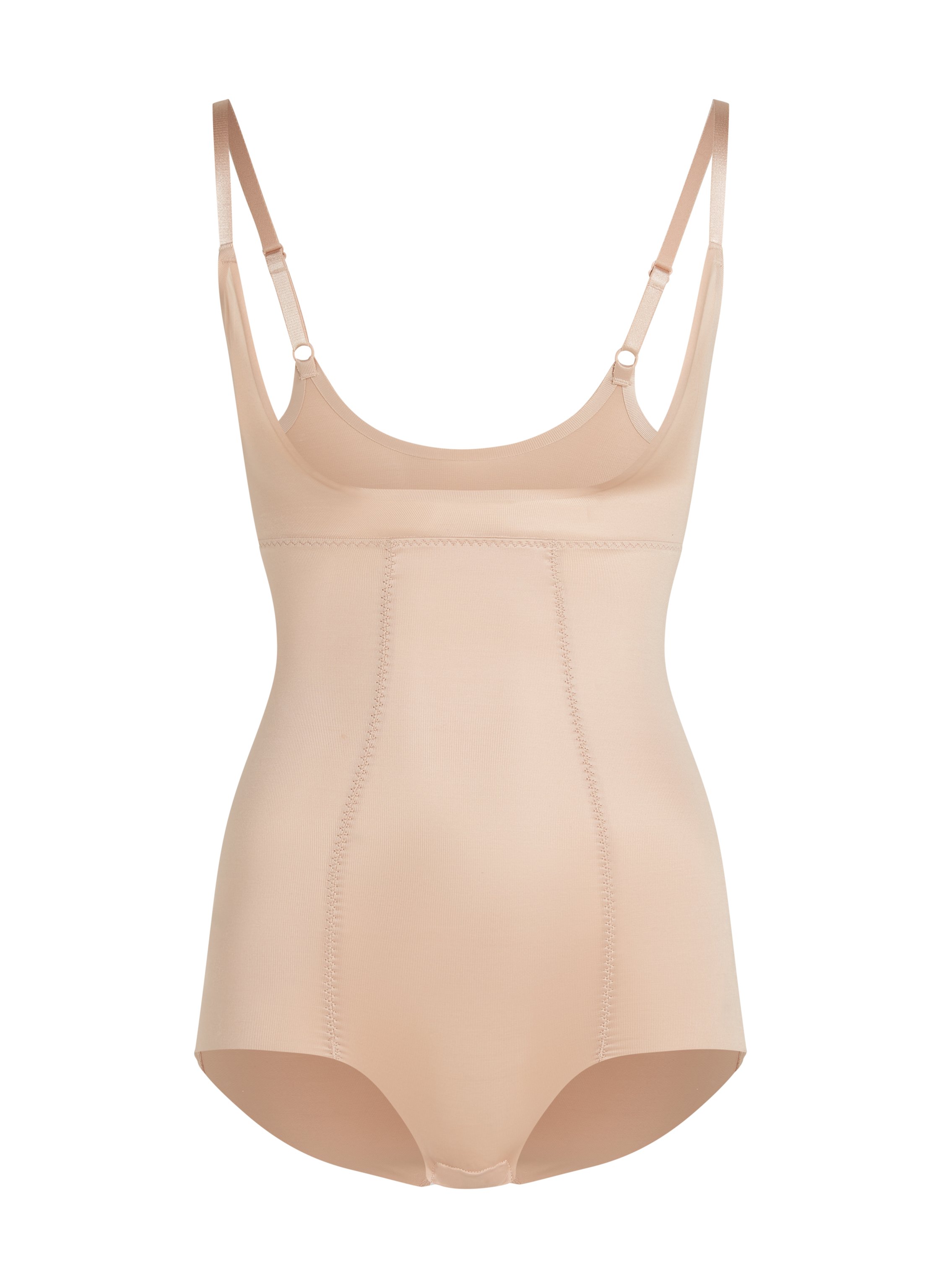 Opstrammende body i scuba-stof, Beige, main