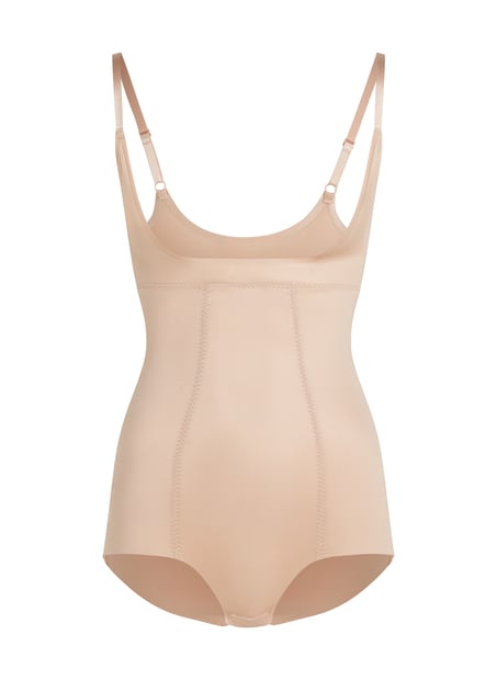 Opstrammende body i scuba-stof, Beige