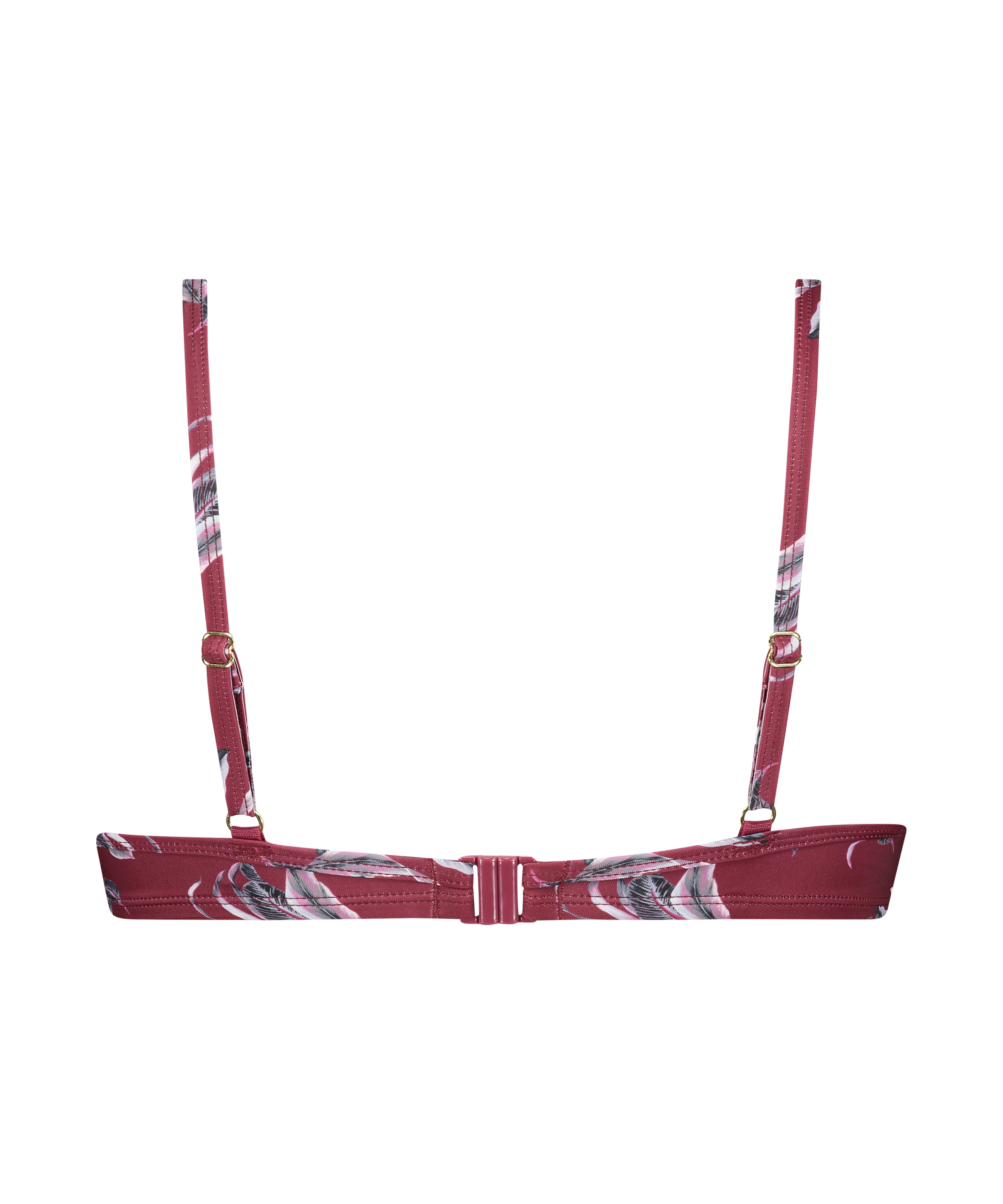 Ikke-formst&oslash;bt b&oslash;jle-bikinitop Tropic Glam, R&oslash;d, main