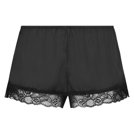 Pyjamasshorts Satin, Sort