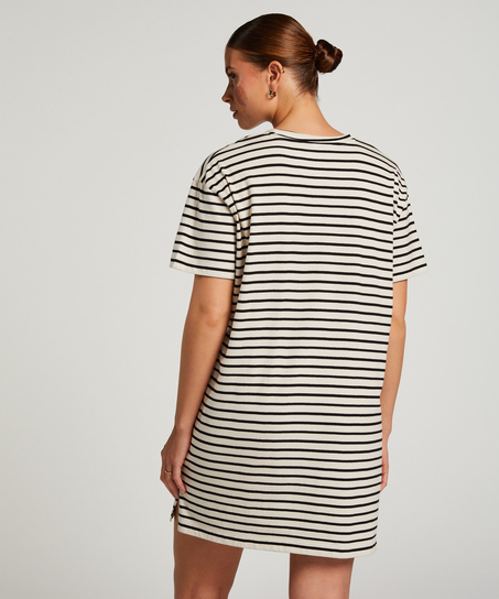 Natskjorte rund hals, Sort