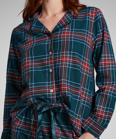 Pyjamass&aelig;t Flannel, Gr&oslash;n