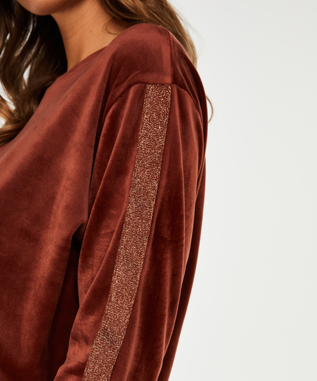 Graviditetstop Velour Shimmer, Brun