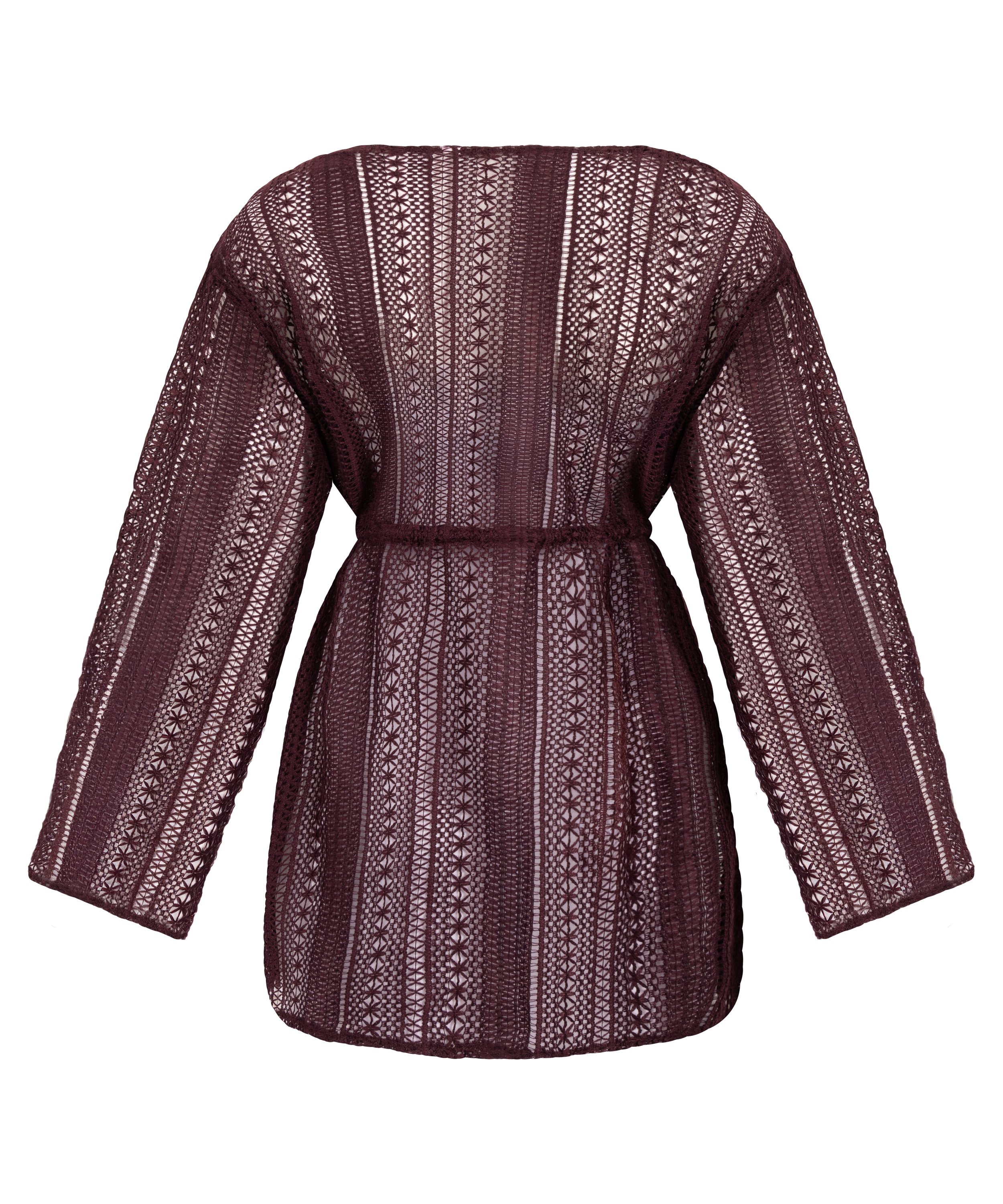 Hæklet strandkaftan, lilla, main