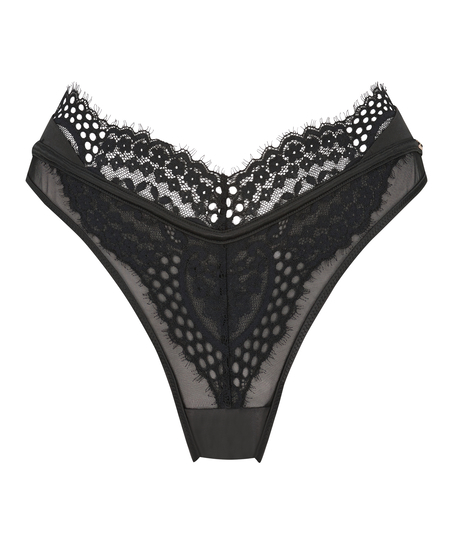 H&oslash;j brasiliansk trusse Veronica, sort