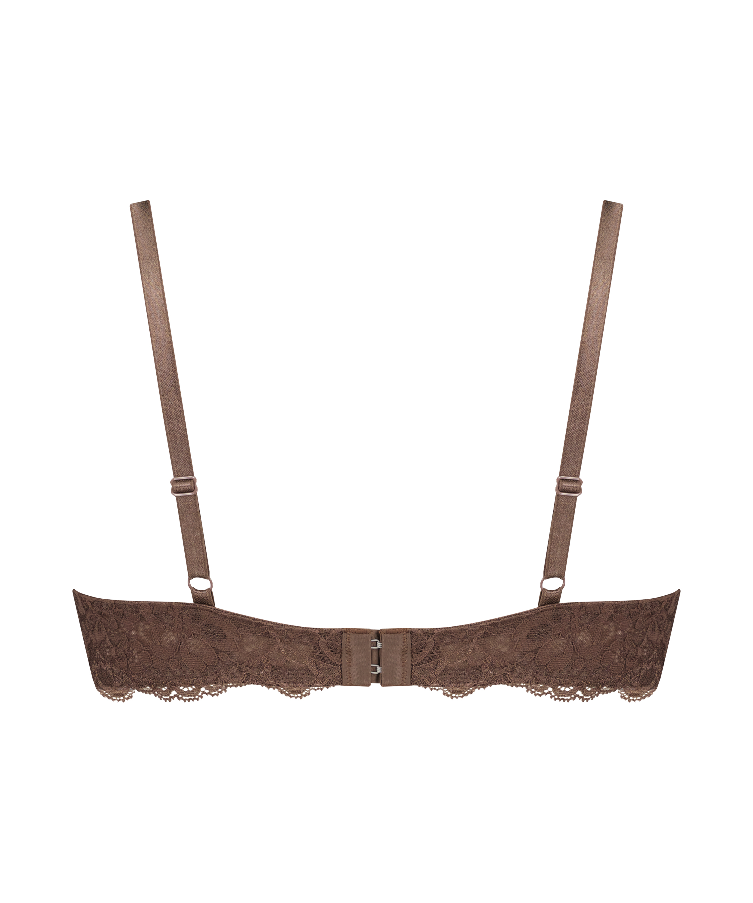 Ikke-formstøbt bøjle-bh Marine, Brun, main