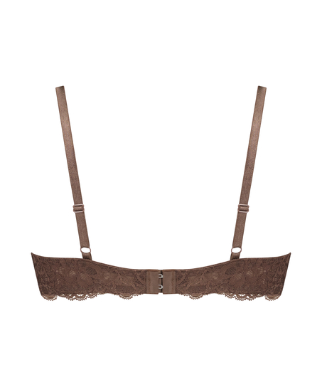 Ikke-formstøbt bøjle-bh Marine, Brun