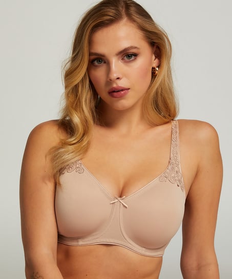 Ikke-formstøbt minimizer-bøjle-bh, Beige