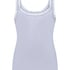 Ribbet Jersey Singlet med Blonder, Lilla