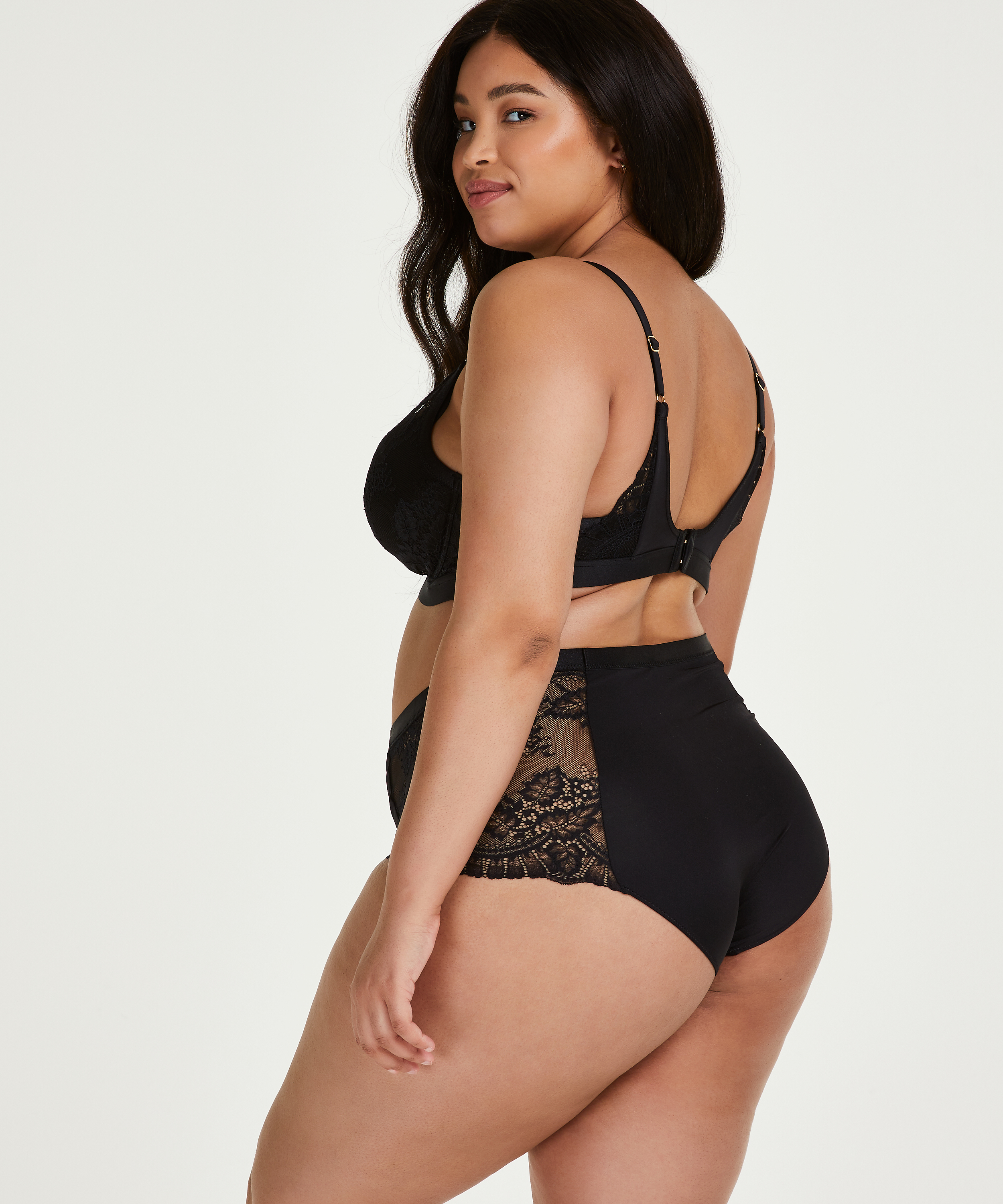 Formstøbt longline-amme-bh med bøjle Adelaide, Sort, main