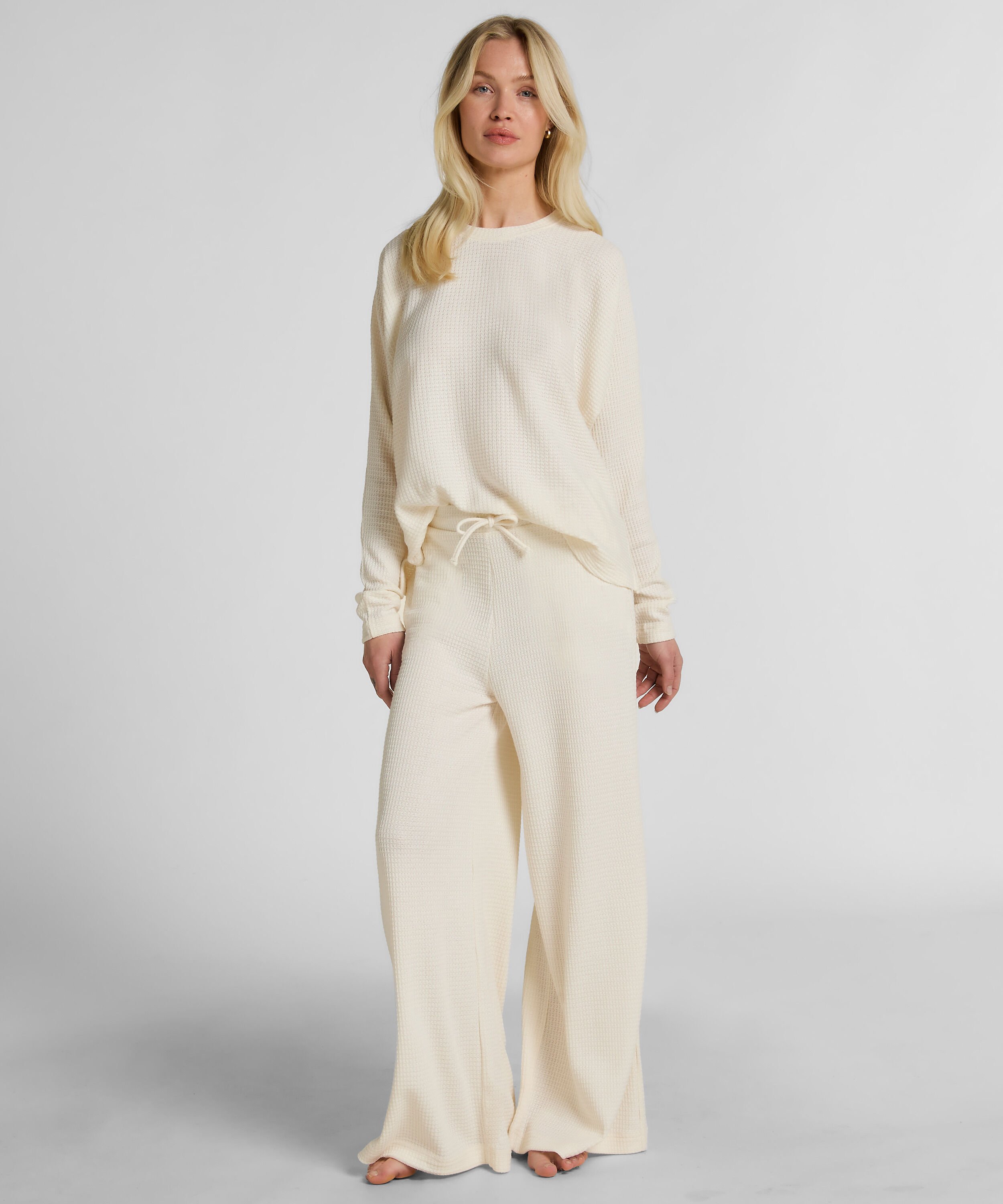 Bukser Waffle Tracey, Hvid Bukser Waffle Tracey, Hvid