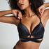 Formstøbt longline push-up-bøjle-bh Colette, Sort