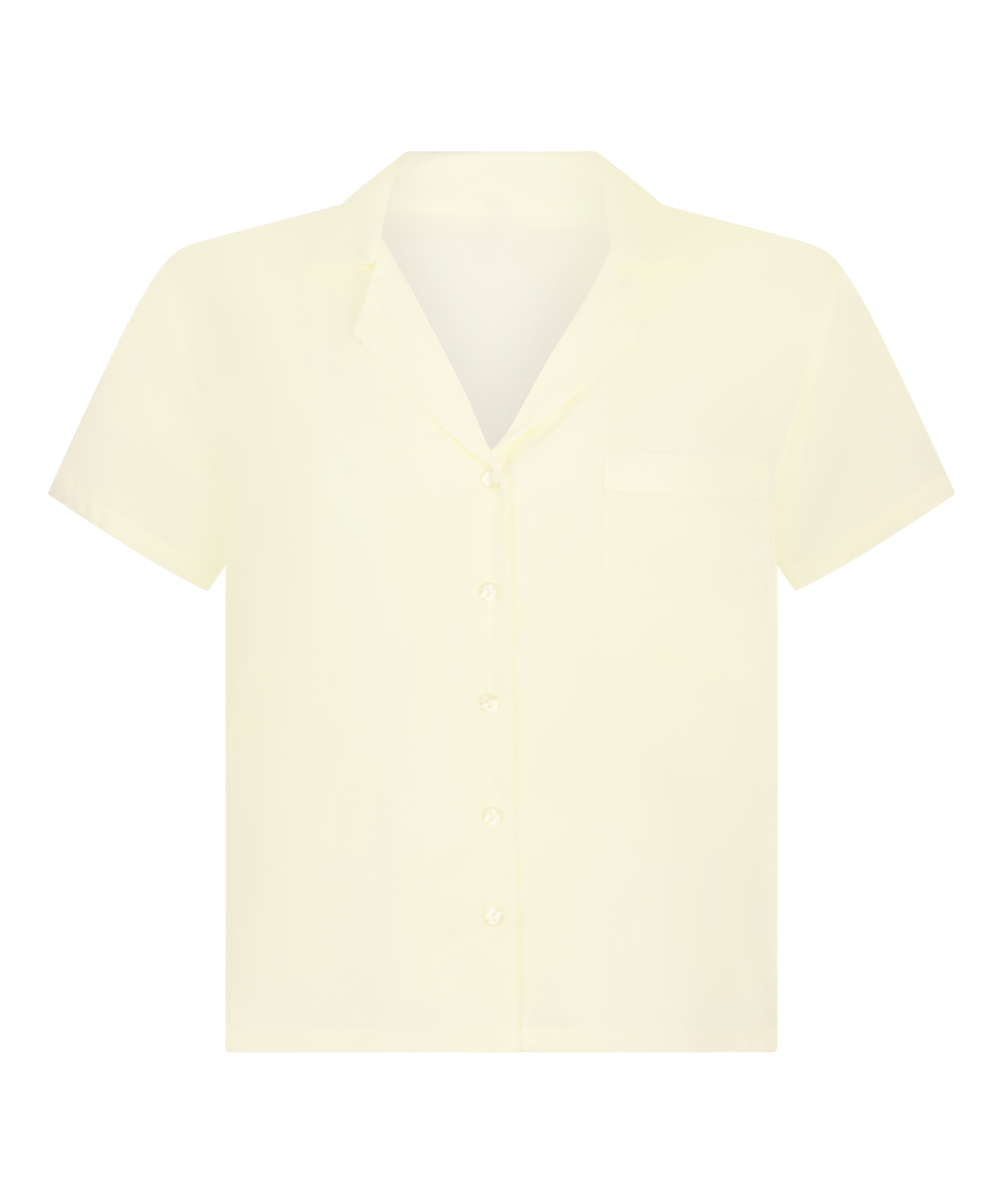 Kortærmet satinjakke, Gul, main