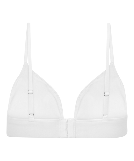 Bralette i bomuld, Hvid