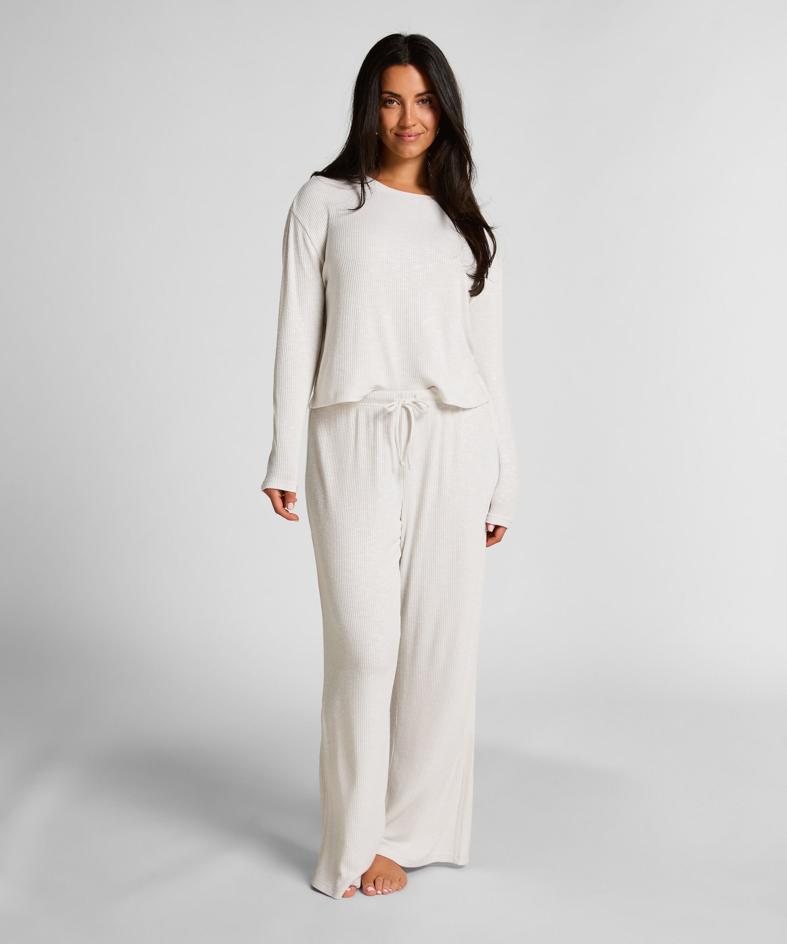 Pyjamasbukser Pointelle, Beige