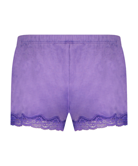 Shorts velour Lace, Lilla