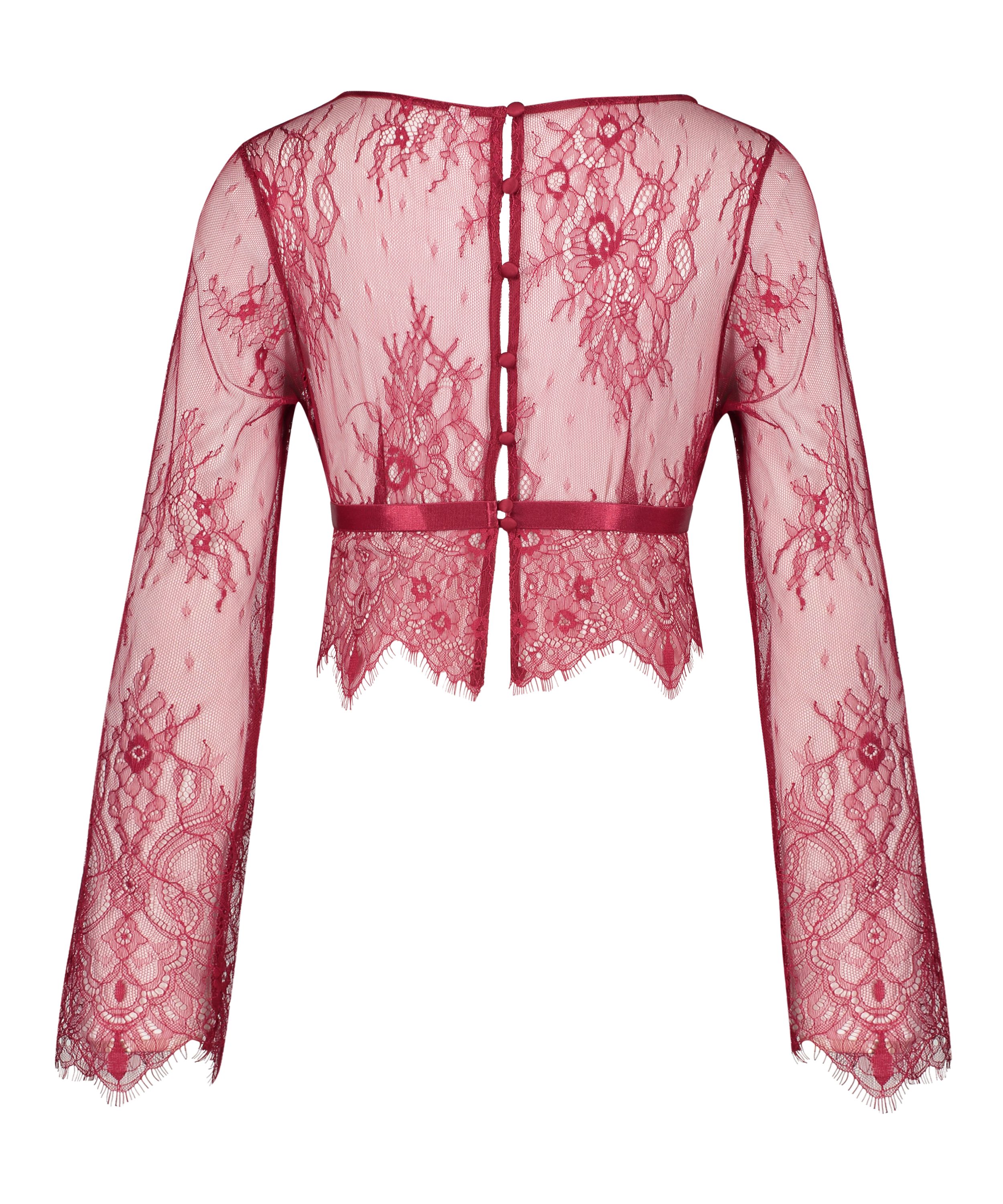 Top Allover Lace, Rød, main
