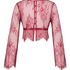 Top Allover Lace, Rød