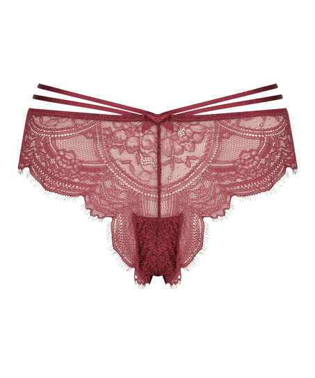 Brasiliansk trusse med høj udskæring Sian, rød