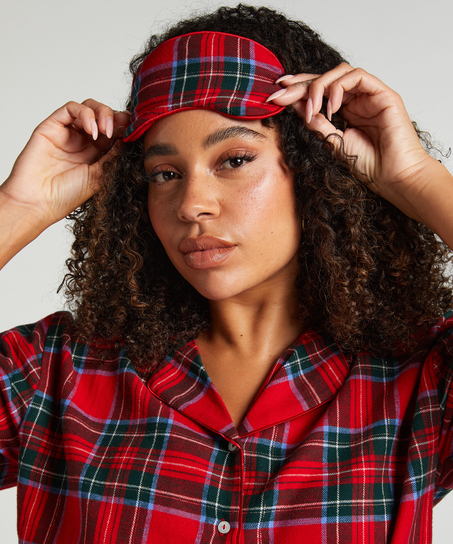Sovemaske Flannel, Rød