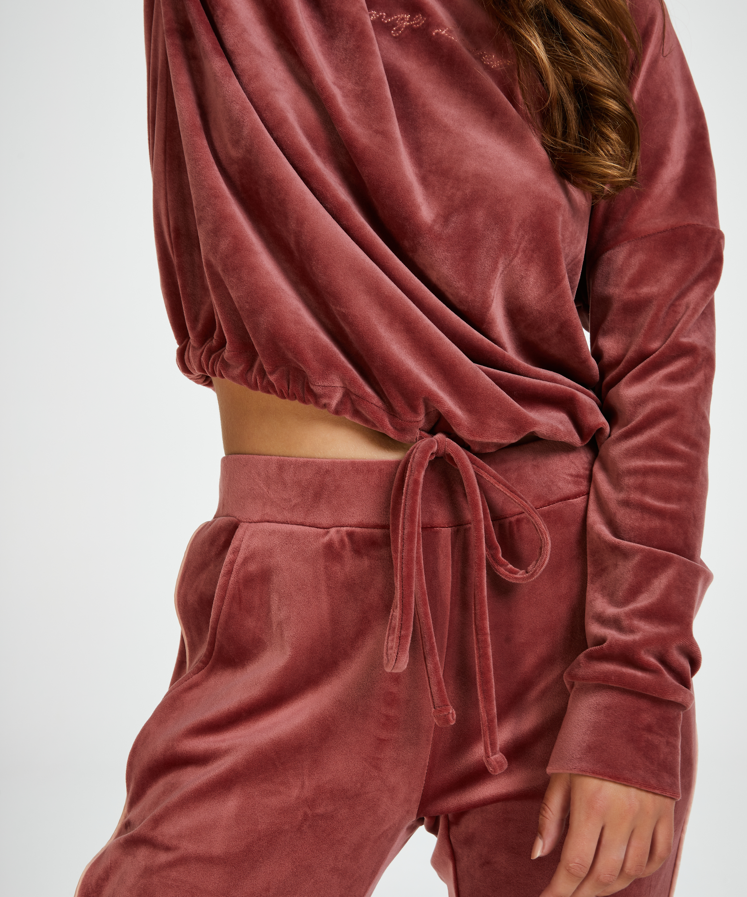 Joggingbukser Velour, pink, main