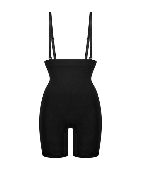 Sømløs forstærkende lårslanker, Sort