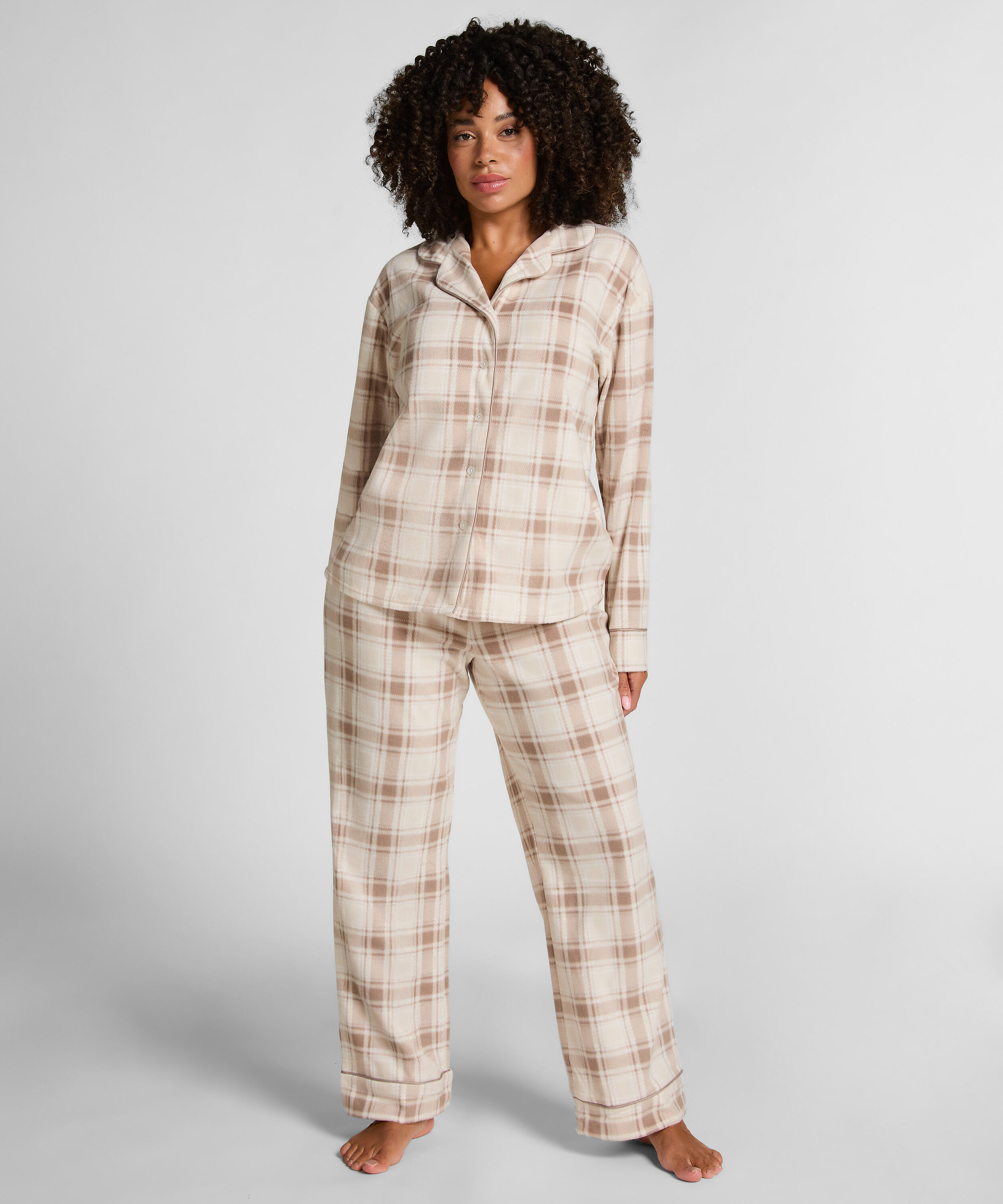 Pyjamas polarfleece, Hvid