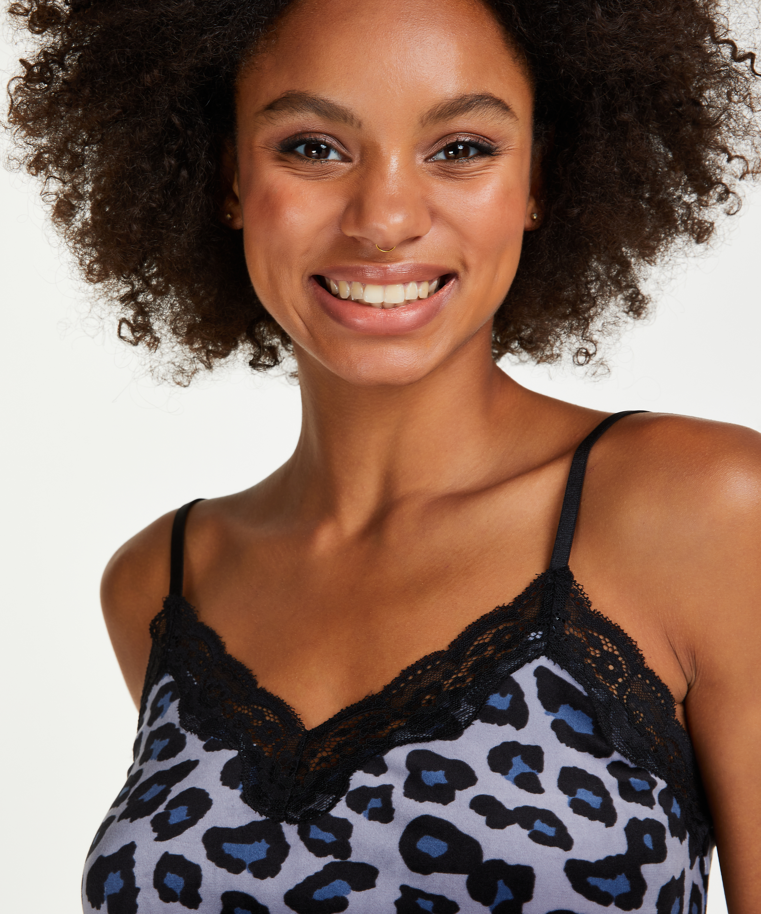 Cami top Velours Lace, Gr&aring;, main