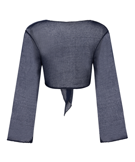 Strikket strandtop, Blå