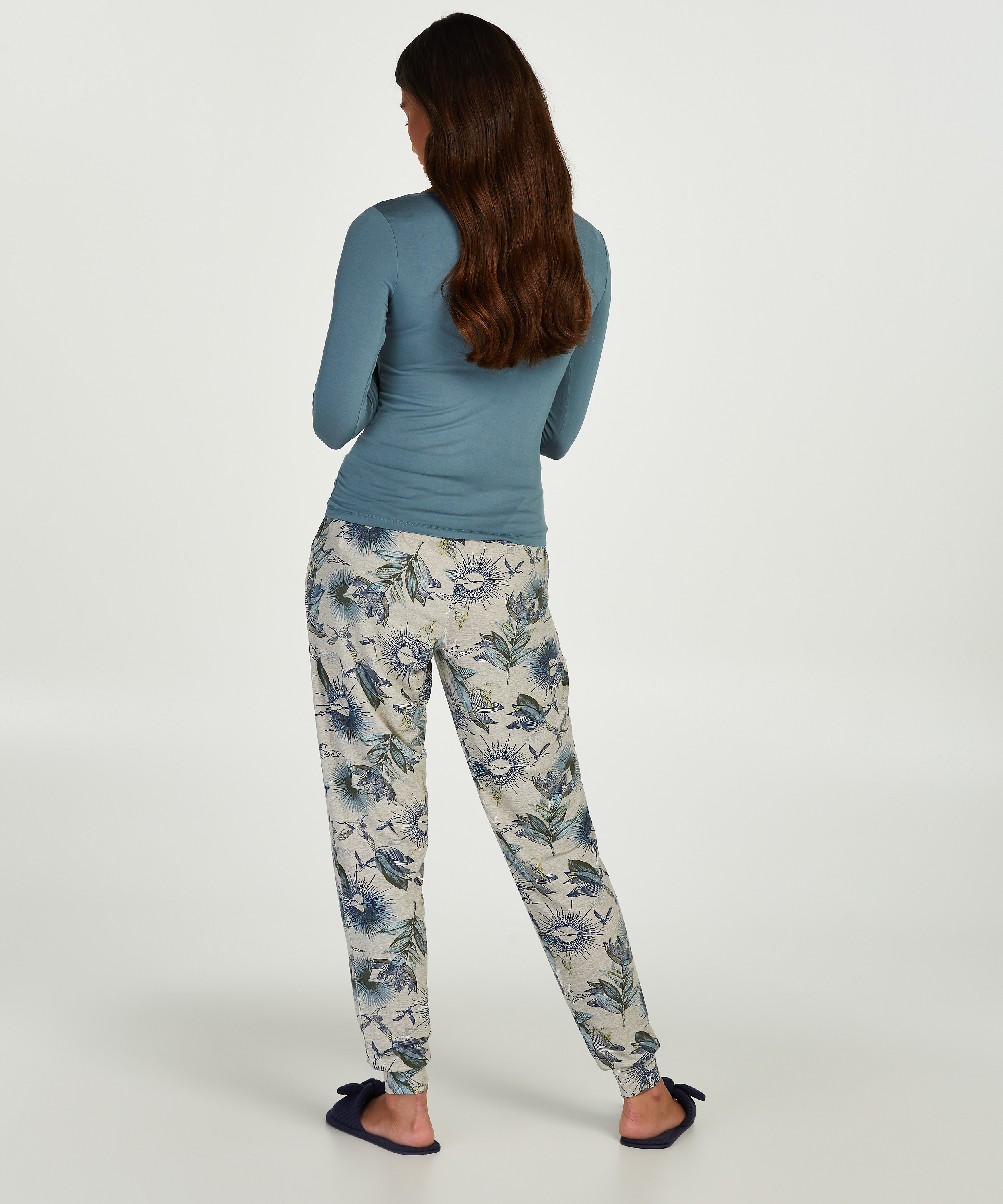 Petite pyjamasbukser jersey, Beige, main