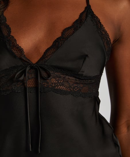 Camitop Satin Marcela, Sort