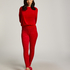 Legging i velour, rød