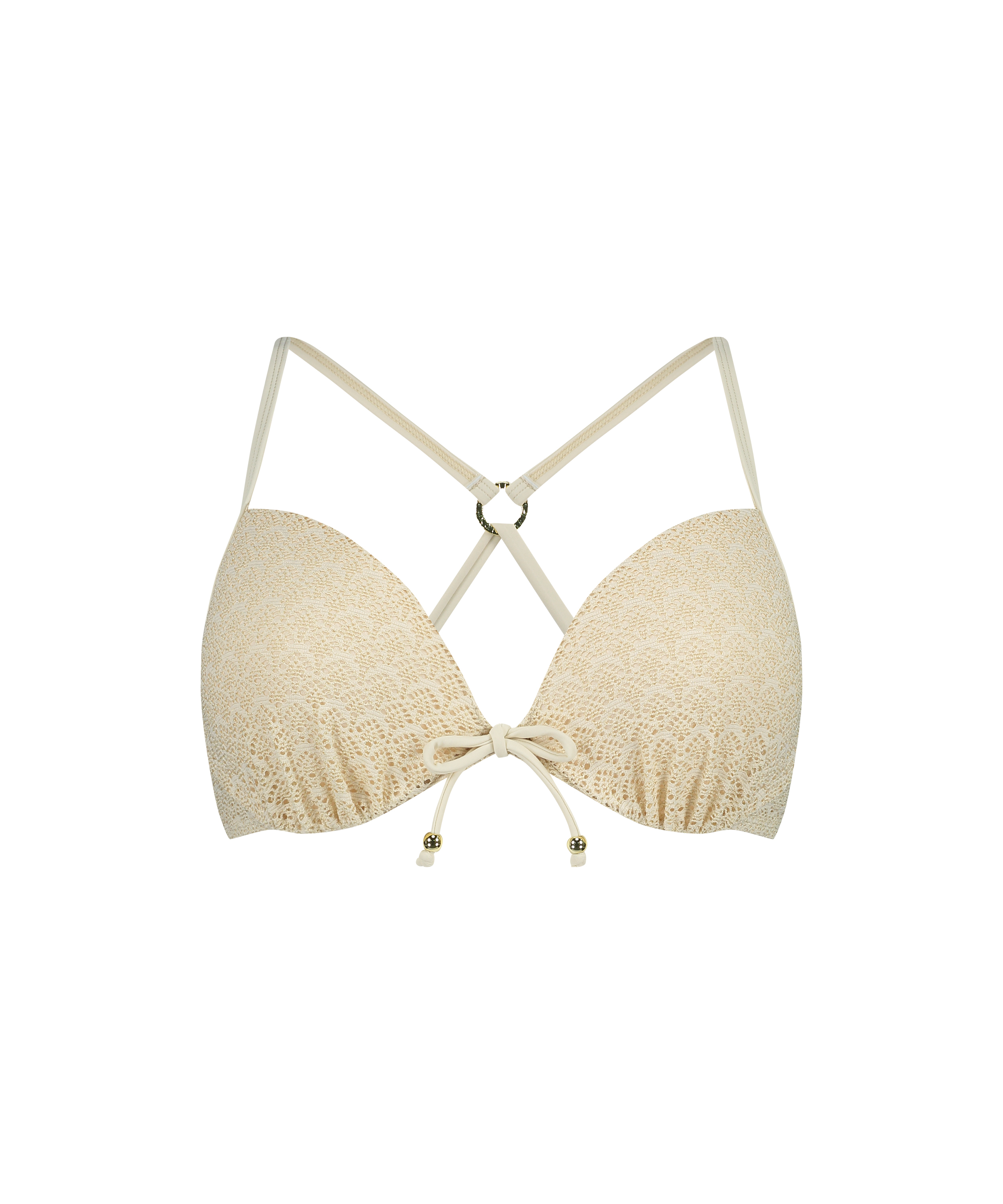 Bikini push-up Top hæklet Crochet, Hvid, main