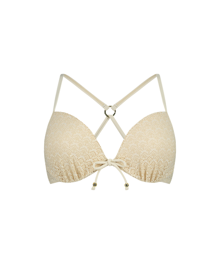 Bikini push-up Top hæklet Crochet, Hvid
