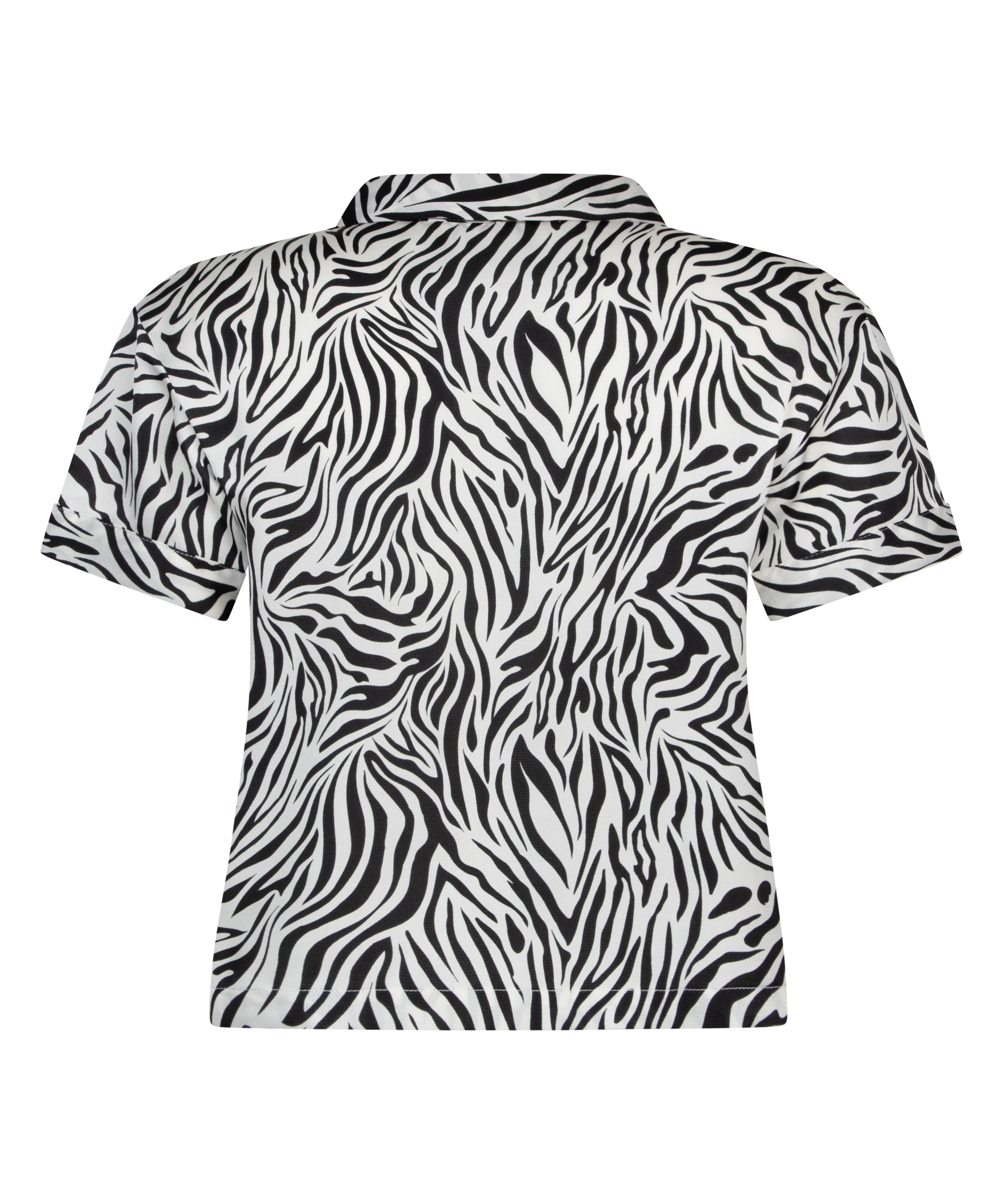 Kortærmet satinjakke, Hvid, main