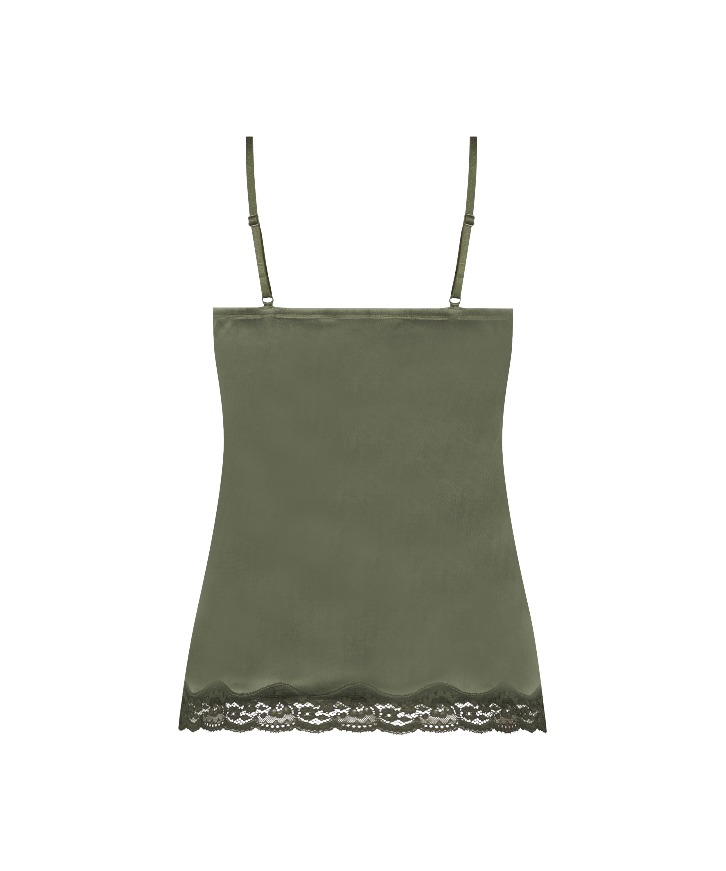 Cami top Velours Lace, Gr&oslash;n, main
