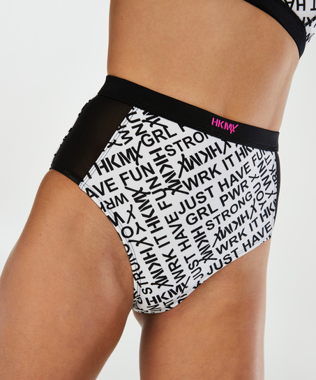 HKMX High Waist Cheeky Bikinitrusser, hvid