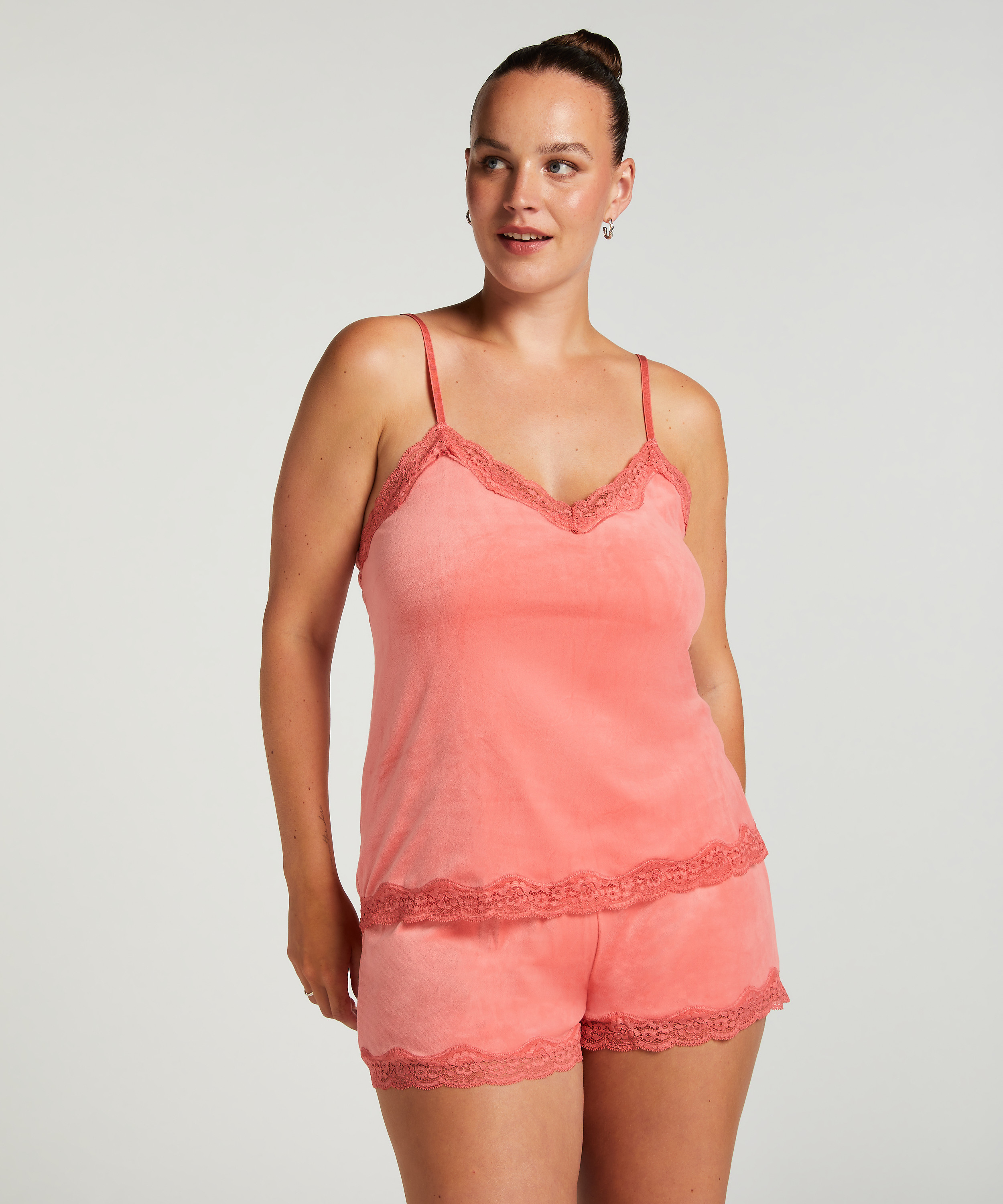 Cami top Velours Lace, Lyser&oslash;d, main