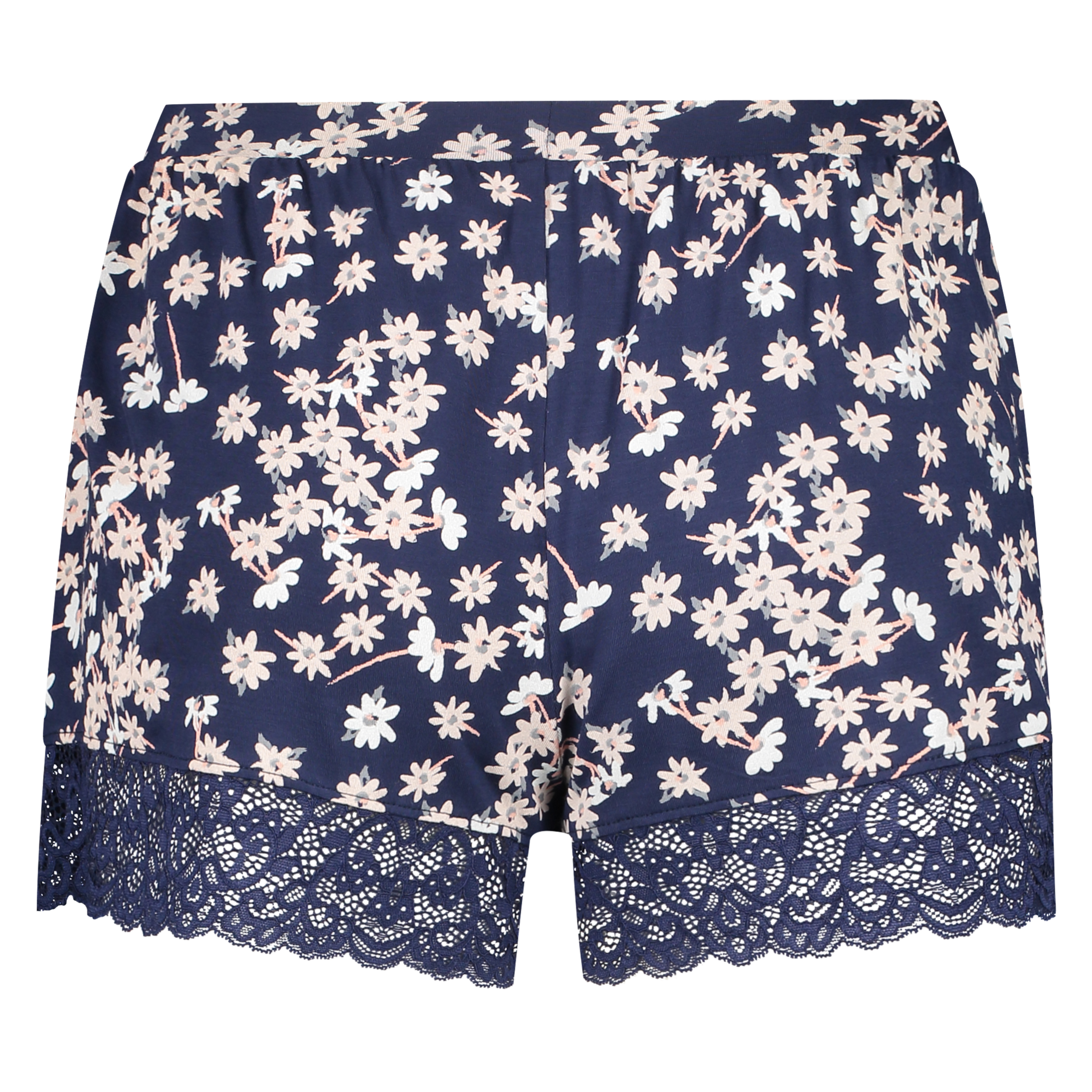 Pyjamasshorts Jersey Lace, Bl&aring;, main