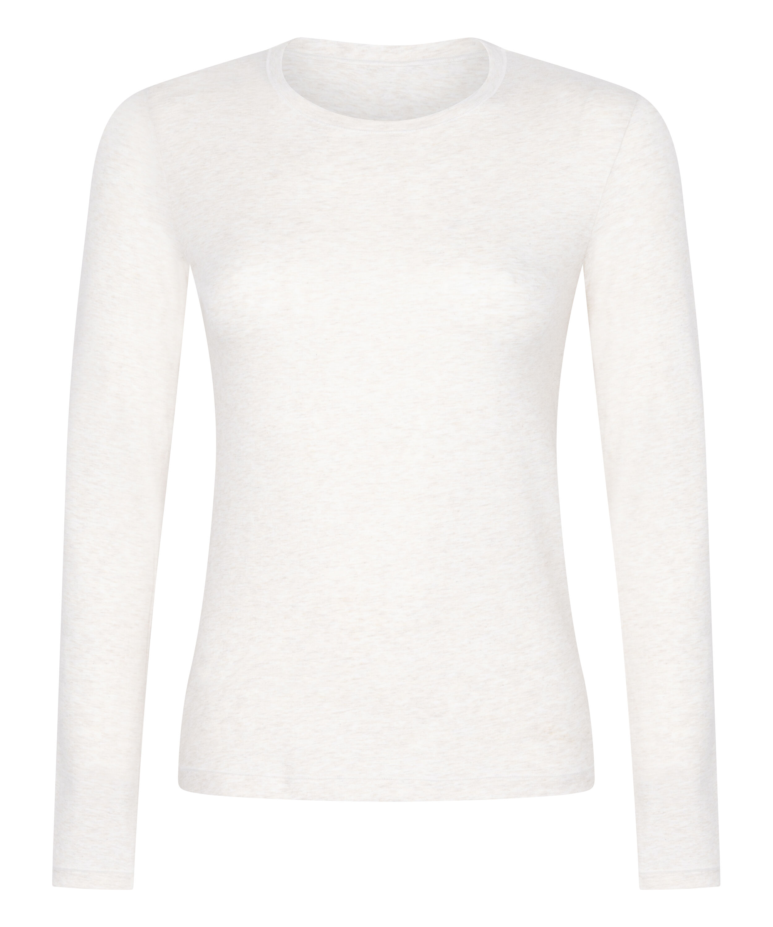 Lang&aelig;rmet top i bl&oslash;d bomuld, Beige